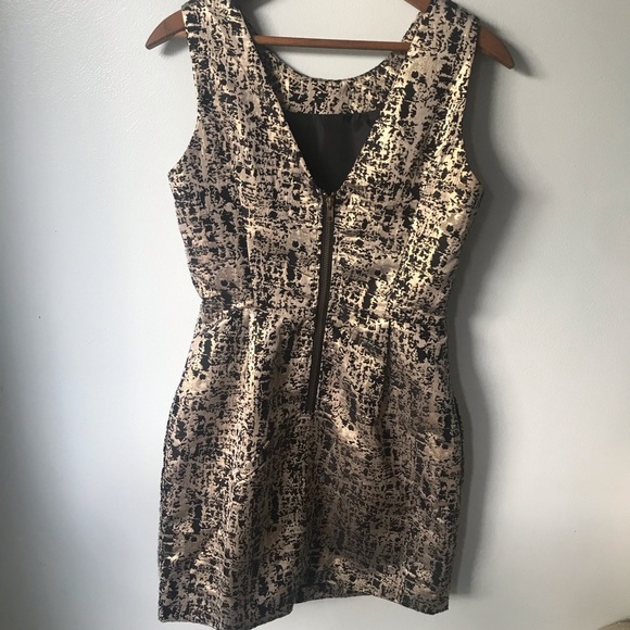 Jealous Tomato Dress Gold & Black Medium - Picture 3 of 10